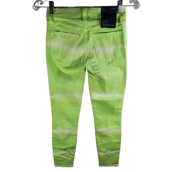 NEW J Brand Skinny Cropped Jeans Lime Shockwave Green Womens Size 24 - Picture 3 of 9